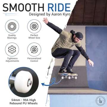 Complete Pro Skateboard by Braille - All Ages Ready