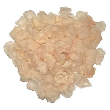 Grace Florist 2000 Pcs Silk Rose Petals Wedding Flower Decoration for Hotel Party Aisle Decor (Champagne Pink)