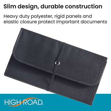 High Road Car Glove Box Organizer - Maintenance Folder for Car Documents - Card Pockets for Insurance and Registration with Receipt Log and Divider Tab Inserts