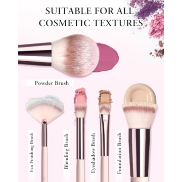 20PC Makeup Brush Set with Case & LED Mirror