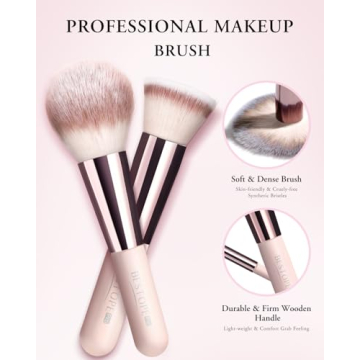 20PC Makeup Brush Set with Case & LED Mirror