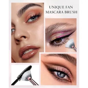 20PC Makeup Brush Set with Case & LED Mirror