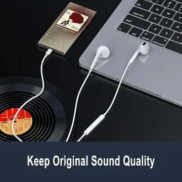 2 Pack USB C Headphones for iPhone and Galaxy Devices