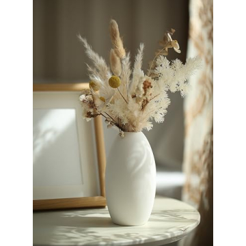 Elegant White Ceramic Vases Set for Home Decor