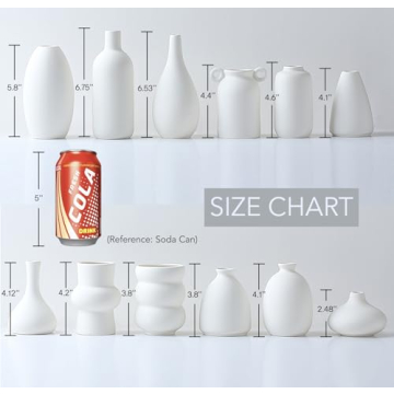 Elegant White Ceramic Vases Set for Home Decor