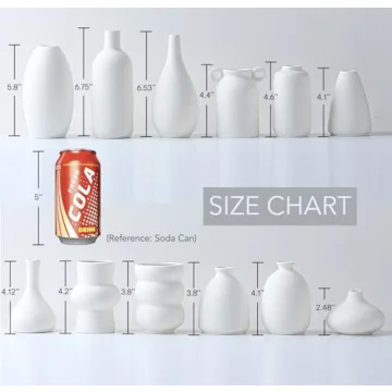 Elegant White Ceramic Vases Set for Home Decor