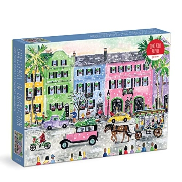 Michael Storrings Christmas in Charleston 1000 Piece Puzzle from Galison - Perfect Holiday Puzzle fo...