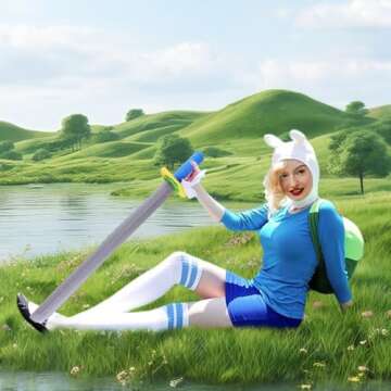 DAZCOS Green Backpack Anime Character Cartoon Plush Unisex Cosplay Costume Accessories Bag for St Pa...