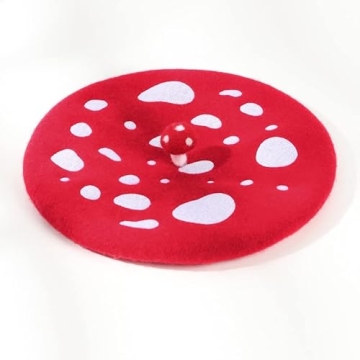 Wool Mushroom Beret Hat for Women and Girls - Stylish Gift