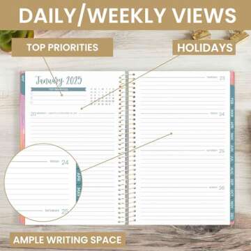 bloom daily planners 2025 Calendar Year Day Planner (January 2025 - December 2025) - 5.5” x 8.25?...