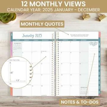bloom daily planners 2025 Calendar Year Day Planner (January 2025 - December 2025) - 5.5” x 8.25” - Weekly/Monthly Agenda Organizer Book with Stickers & Bookmark - Creating A Life I Love