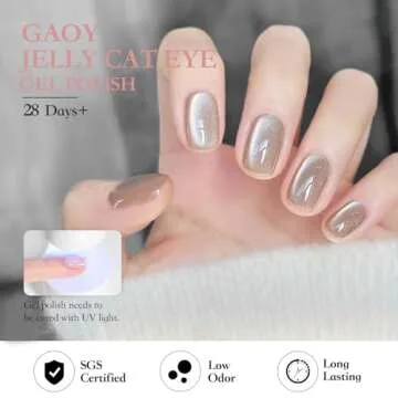 GAOY Forest Sunset Cat Eye Gel Polish Set with 5-in-1 Magnet