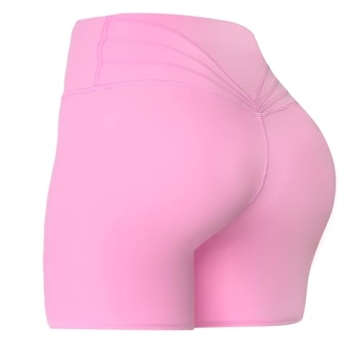 Aoxjox Trinity Workout Biker Shorts for Women - Tummy Control, High Waisted, 6" Length