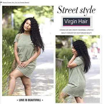 Beauty Forever Virgin Brazilian Hair Deep Wave 4x4 Lace Closure 10 Inch Free Part Closure, Natural Color