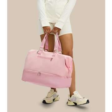 Uselike Women’s Weekender Bag - Stylish Travel Duffel with Compartments