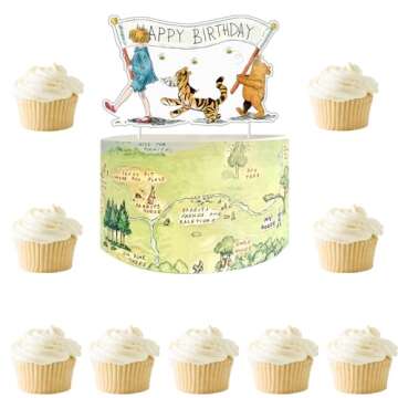 Cake Topper and Cupcake Toppers For Children Birthday Party,Baby shower,Kids Party Supply Party Decoration