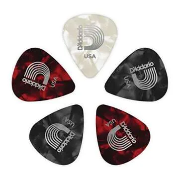 D'Addario Celluloid Guitar Picks - Guitar Accessories - Guitar Picks for Acoustic Guitar, Electric G...
