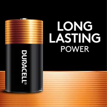 Duracell Coppertop C Batteries, 4 Count Pack, C Battery with Long-lasting Power, All-Purpose Alkalin...