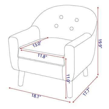KOPOO Kids Armchair for Toddlers, Stylish and Sturdy