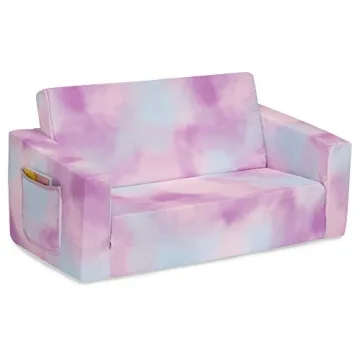 Delta Children Cozee Sofa Lounger for Kids - Pink Tie Dye