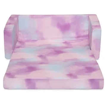 Delta Children Cozee Sofa Lounger for Kids - Pink Tie Dye