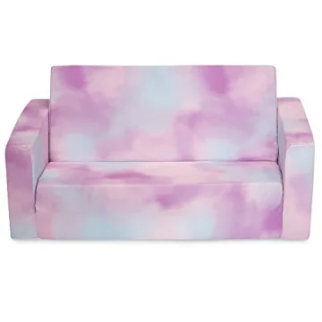 Delta Children Cozee Sofa Lounger for Kids - Pink Tie Dye