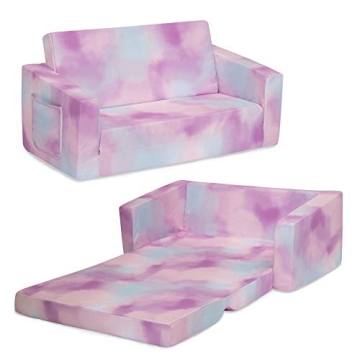 Delta Children Cozee Sofa Lounger for Kids - Pink Tie Dye