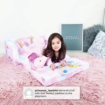 Delta Children Cozee Sofa Lounger for Kids - Pink Tie Dye