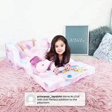 Delta Children Cozee Sofa Lounger for Kids - Pink Tie Dye