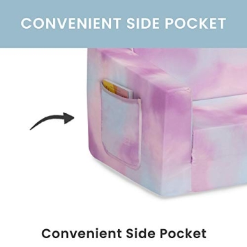 Delta Children Cozee Sofa Lounger for Kids - Pink Tie Dye