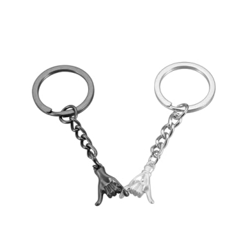 Matching Pinky Promise Keychains for Couples Gifts
