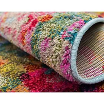 Unique Loom Chromatic Collection Area Rug - Champagne (4' 1" x 6' 1" Rectangle, Multi/ Blue)