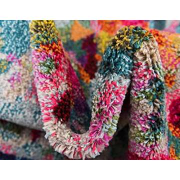 Unique Loom Chromatic Collection Area Rug - Champagne (4' 1" x 6' 1" Rectangle, Multi/ Blue)