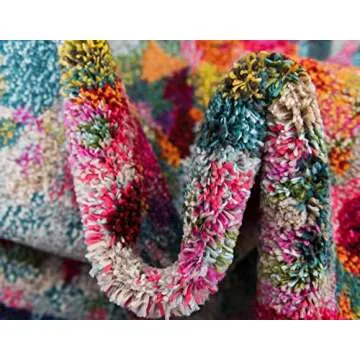 Unique Loom Chromatic Collection Area Rug - Champagne (4' 1" x 6' 1" Rectangle, Multi/ Blue)