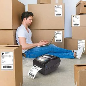 Fanfold 4 x 6 Thermal Shipping Labels - 5000 Labels with Strong Adhesive