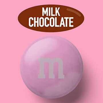 M&M’S Pink Milk Chocolate Candy, 2lbs Resealable Pack for Birthday Party Favors, Party Decor, Baby...