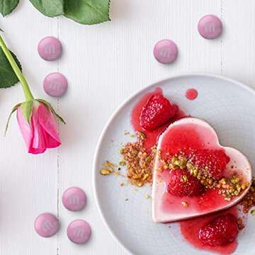 M&M’S Pink Milk Chocolate Candy, 2lbs Resealable Pack for Birthday Party Favors, Party Decor, Baby Shower Decorations, Gender Reveal Ideas, Valentine's Day, Dessert Tables and More