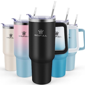 40 oz Leak-proof Insulated Tumbler with Handle