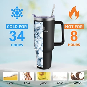 40 oz Leak-proof Insulated Tumbler with Handle