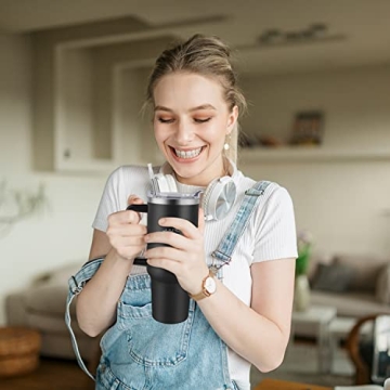 40 oz Leak-proof Insulated Tumbler with Handle