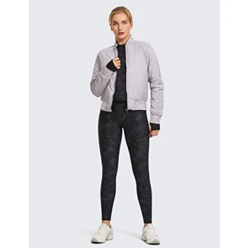 CRZ YOGA Thermal Fleece Lined Leggings for Cold Weather