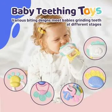 Cuterabit 13PCS Baby Rattles Set for Newborns and Infants