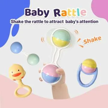 Cuterabit 13PCS Baby Rattles Set for Newborns and Infants