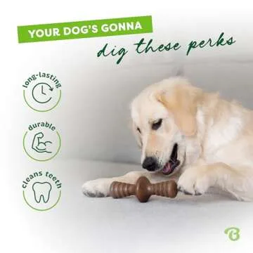 Benebone Zaggler Rolling Dog Chew Toy for Aggressive Chewers, Real Bacon, Made in USA, Large