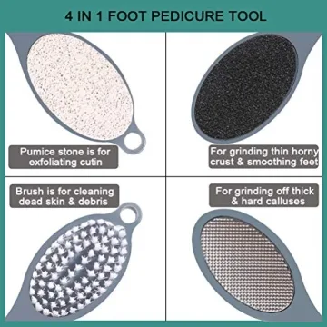 CAREHOOD 4 in 1 Foot Pedicure Tool for Perfect Feet