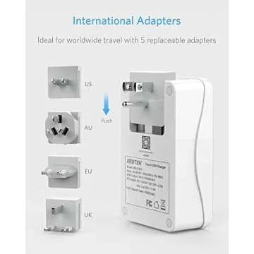 BESTEK 3000W International Travel Adapter - Compact & Powerful for Global Travel