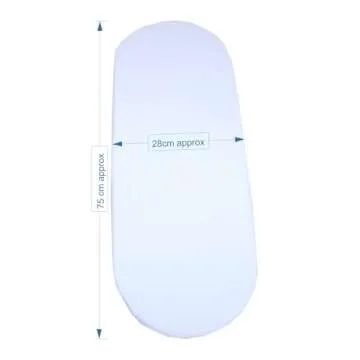 BabyPrem 2 Moses Basket Sheets Fitted White Cotton 29 x 11 x 1.25 inches