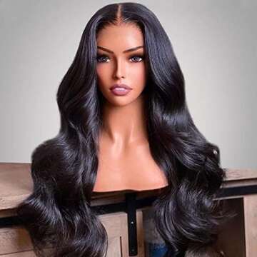 UNICE Body Wave Wigs Human Hair for Black Women Lace Front Glueless Wig Pre Plucked