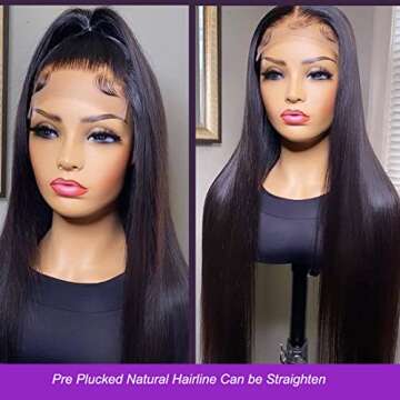 UNICE Body Wave Wigs Human Hair for Black Women Lace Front Glueless Wig Pre Plucked