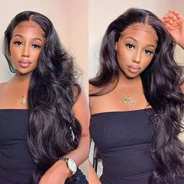 UNICE Body Wave Wigs Human Hair for Black Women Lace Front Glueless Wig Pre Plucked